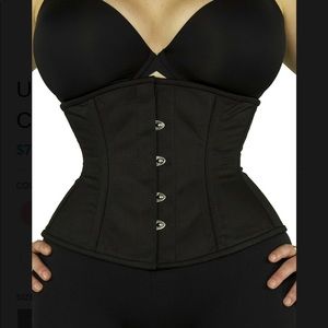 Satin Under bust steel boned corset waist trainer
